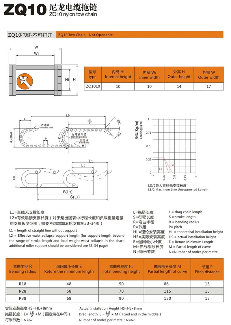 ZQ微型系列拖链